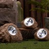 Lumisky 3x Solar Led-lamp & Spot Rock Brown